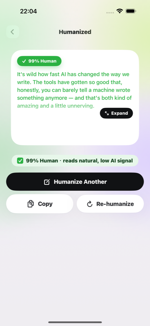 Humanize Studio screenshot 2